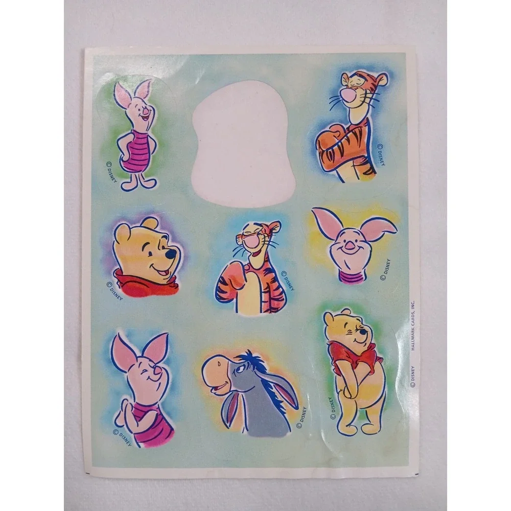 Vintage‎ Disney Winnie The Pooh Mixed  Sticker And Stationary Paper Lot